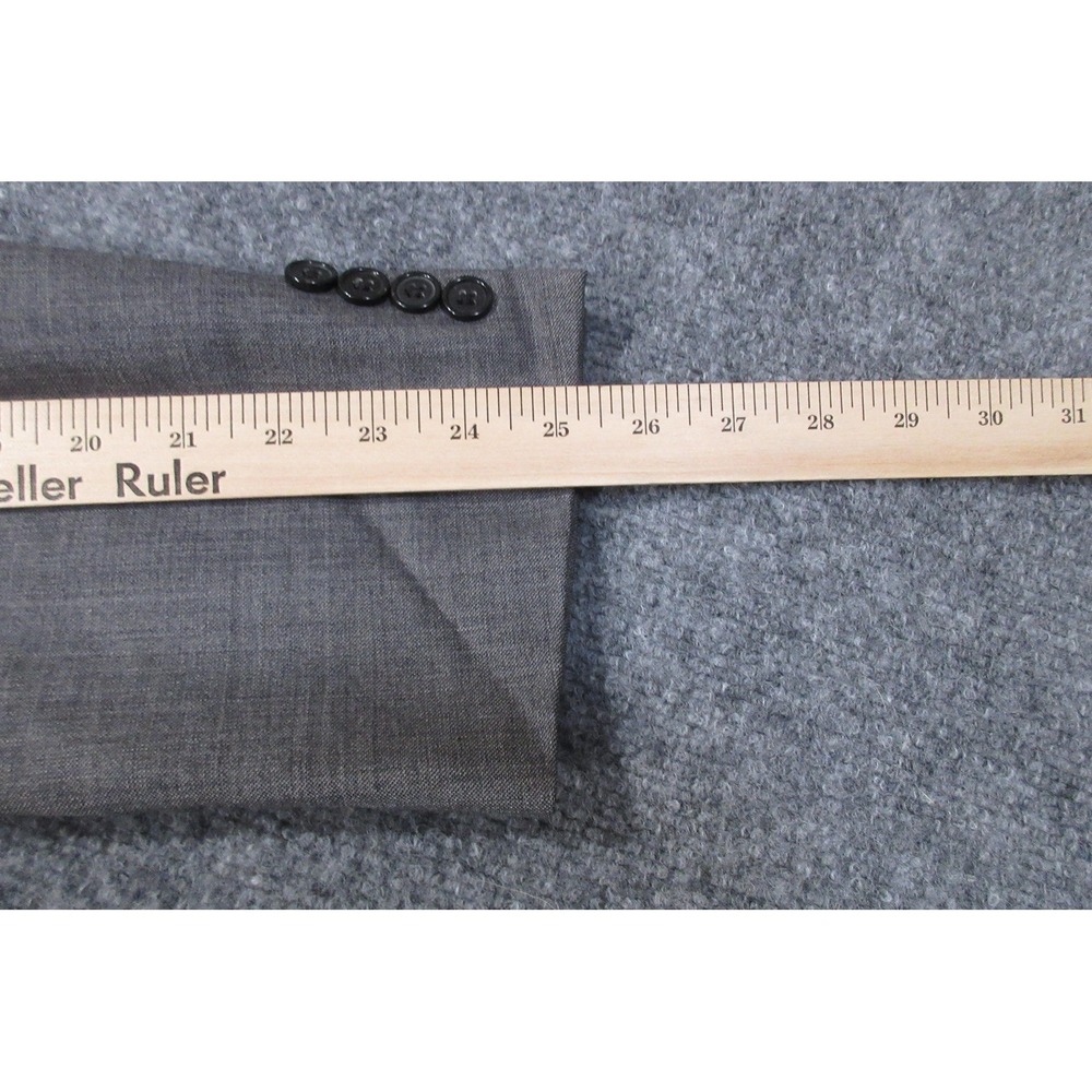 Ermenegildo Zegna Blazer Mens 56 Gray Wool Three Button Lined Suit Jacket US 46R - Picture 5 of 13